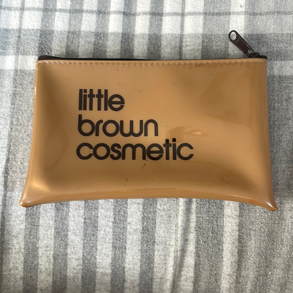 Little brown cosmetic pouch from Bloomingdales